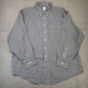 Brooks Brothers 346 Button Down Shirt Men's 2XL Plaid Long Sleeve Non-Iron
